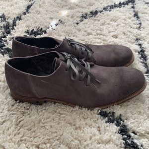 John Varvatos Gray Suede Oxford shoes